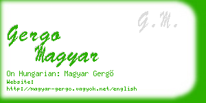 gergo magyar business card